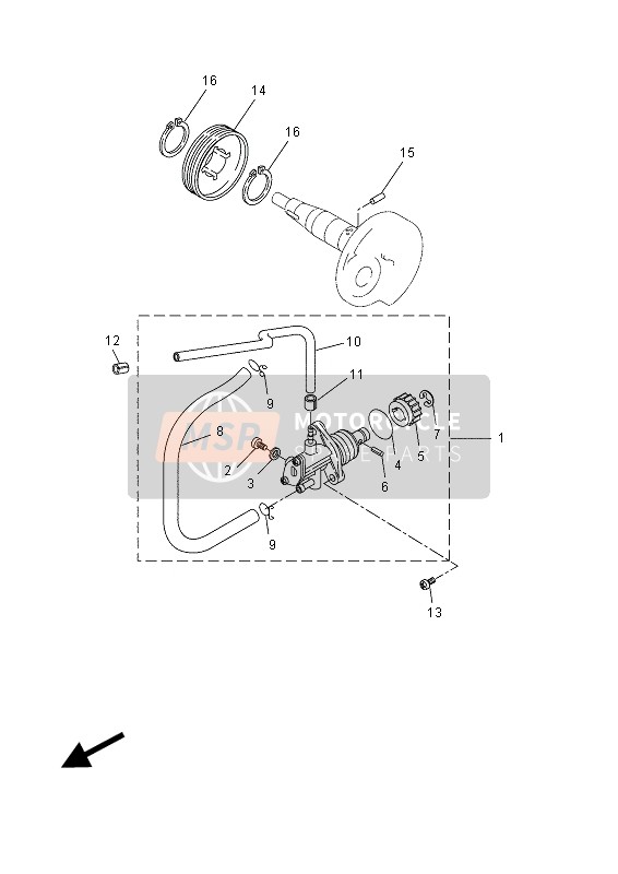 Yamaha YN50 2015 ÖLPUMPE für ein 2015 Yamaha YN50